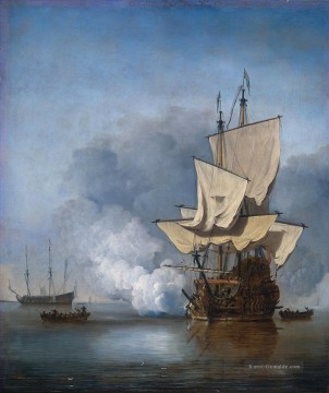  Seeschlacht Malerei - Kriegsschiff Seeschlacht gefeuert 1600